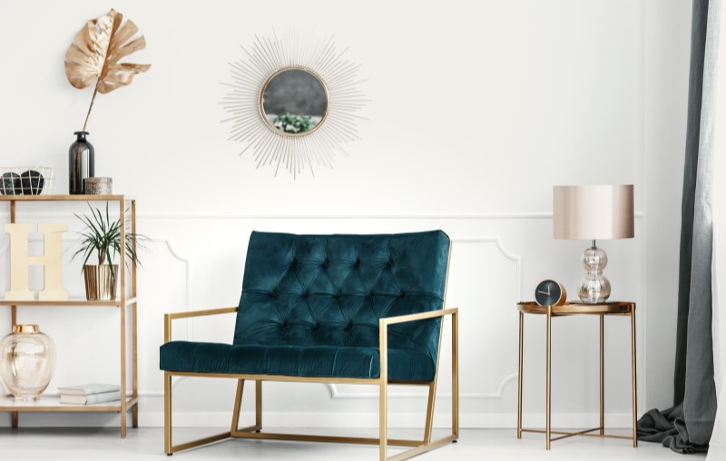Tons de dourado | Foto de uma sala decorada em tons de dourado | Estilo de vida | Blog Alea