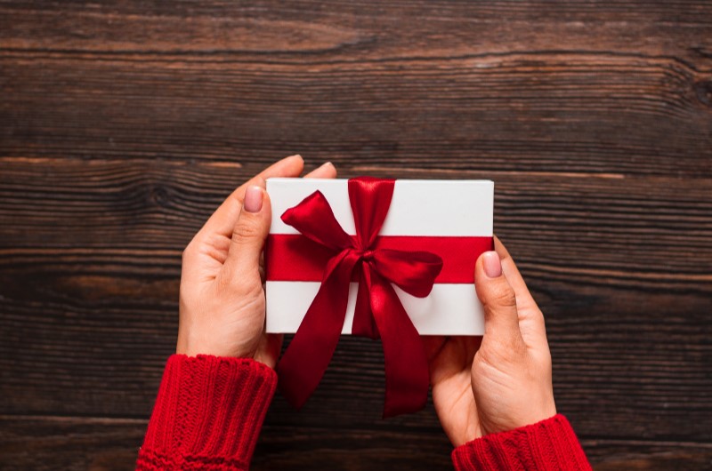 Ideias de presentes de Natal acessíveis | Foto de uma pessoa segurando um presente de Natal | Estilo de Vida | Blog Alea